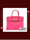 HERMES BIRKIN 30 (Pre-owned) - Rose Tyrien / Hot pink, Epsom leather, Phw